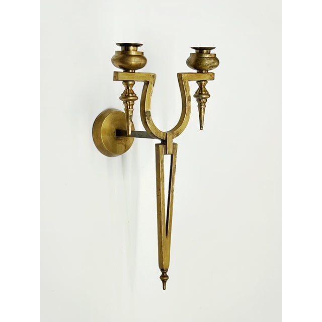 Wonderful vintage double arm candle wall sconce. I originally bought this for the library area and was going to electrify...