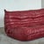 Togo Modular Sofa in Oxblood Red Leather attributed to Michel Ducaroy for Ligne Roset, 2000s, Set of 4 For Sale - Image 11 of 18