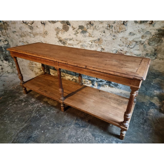 Antique French Oak Drapers Table, 19th Century For Sale - Image 18 of 18