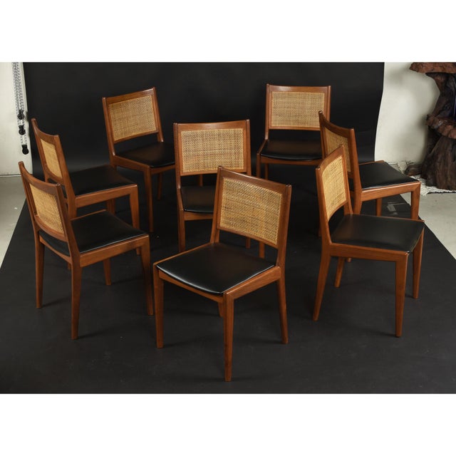 8 Karl Erik Ekselius for j.o. Carlsson Swedish Caned Teak Dining Chairs For Sale - Image 6 of 18