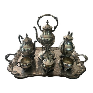 Vintage F. B. Rogers Silverplate Coffee and Tea Service- 10 Pieces For Sale