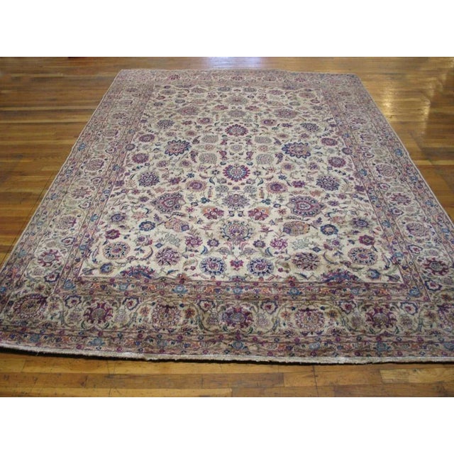 Early 20th Century Persian Silk Kashan Carpet For Sale - Image 4 of 4