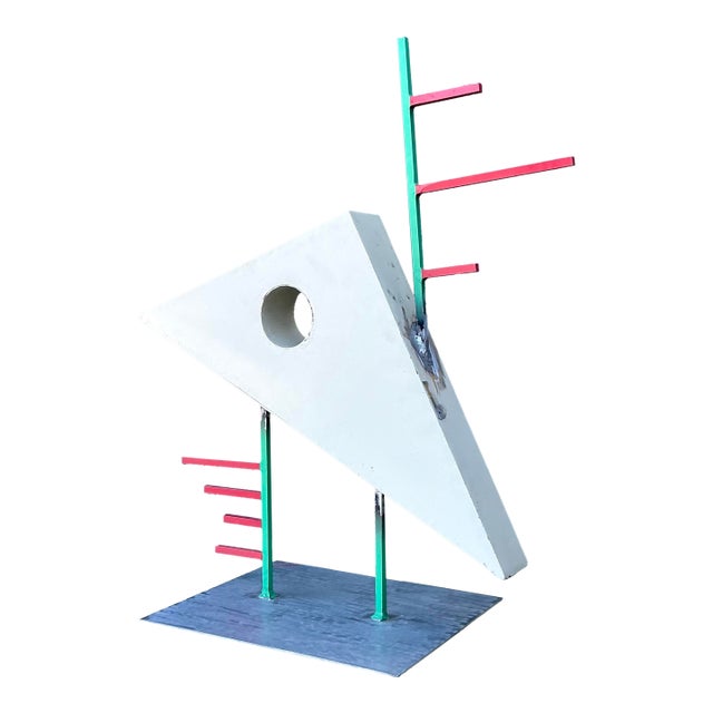 Vintage PostModern Abstract Geometric Sculpture For Sale