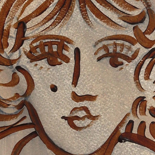 2020s La Lumbre - Abstract Brown Tone Figurative Cowgirl Portrait Original Artwork by Jesse Black For Sale - Image 5 of 7