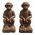 Vintage Melannco Chimpanzee Monkey Bookends – Faux Bronze Finish – Set of 2 For Sale
