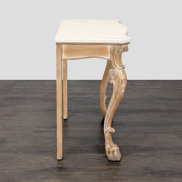 Vintage Carved Wood Console Table For Sale - Image 4 of 9