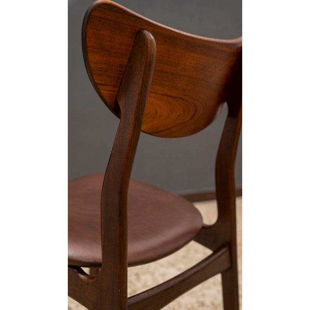 1950s Dining Chairs atributed to Hp Hansen, Denmark, 1960s, Set of 4 For Sale - Image 5 of 7