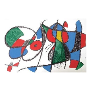 Joan Miro Original Lithograph V2-8d Mourlot 1975 For Sale