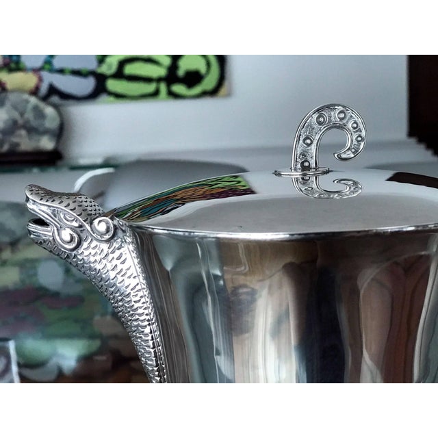 Rare and Stunning Sterling Silver Pitcher by Tane Orfebres For Sale - Image 9 of 11