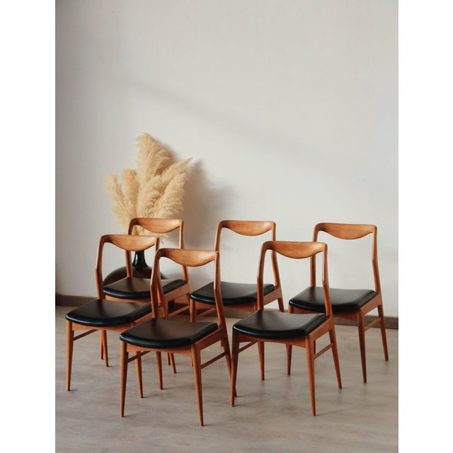 Vintage Scandinavian Teak Chairs, 1960s, Set of 6 For Sale - Image 6 of 18
