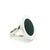 A bold Bulgari Bulgari ring crafted in 18K white gold and set with a large polished black onyx. The circular face is...