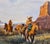 1990s John Phelps- Fur Trappers on Horseback in the Wild West-Oil Painting For Sale - Image 5 of 9