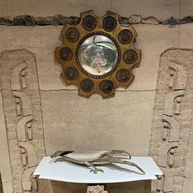 1970s Handwrought Parrot Dish Metal Stone Style Los Castillo Mexico For Sale - Image 11 of 12