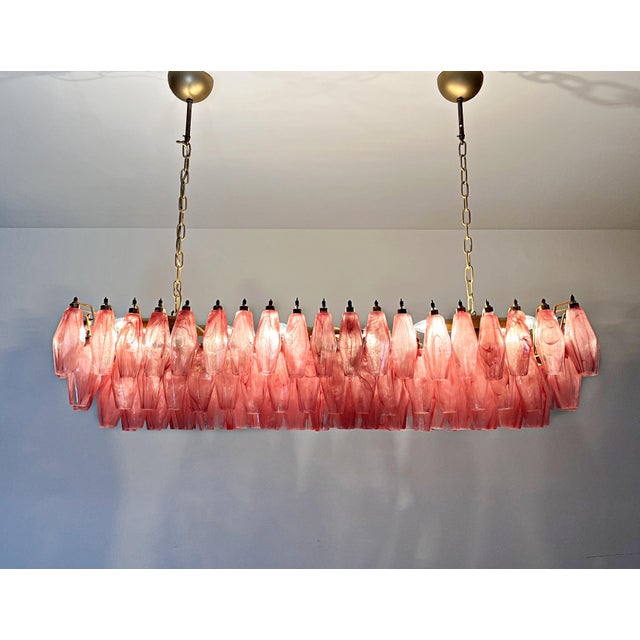 Pink Alabaster Murano Glass Poliedri Chandelier by Carlo Scarpa, 1990 For Sale - Image 14 of 18