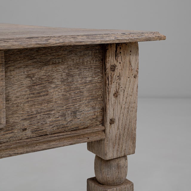 19th Century French Provincial Oak Side Table with Single Drawer For Sale - Image 11 of 18