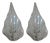 Graniglia Glass Wall Lamps with Iridescent Finish, 1980s, Set of 2 For Sale
