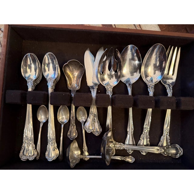 Gorham Sterling Silver Chantilly Flatware Set 103 Pieces With Fitted Chest 1895 For Sale - Image 12 of 18