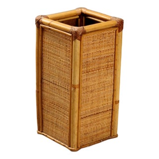 Bamboo Umbrella Stand, 1980s For Sale