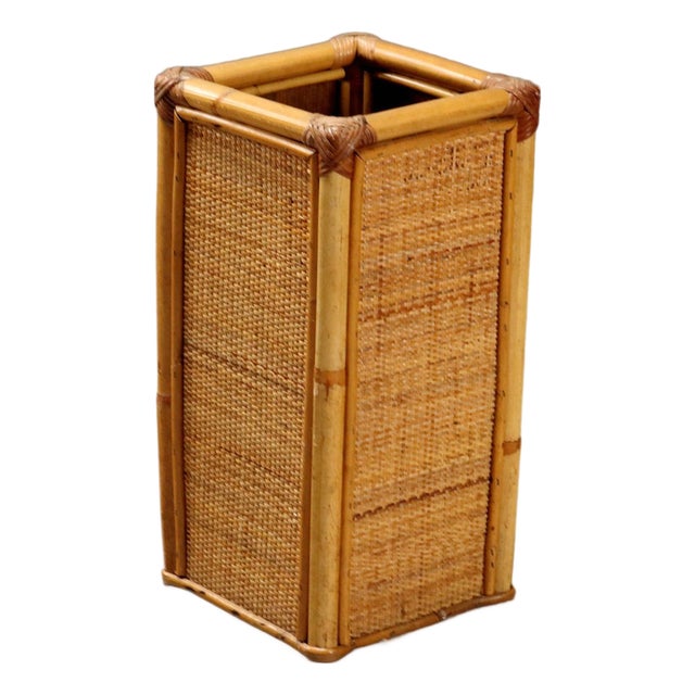 Bamboo Umbrella Stand, 1980s For Sale