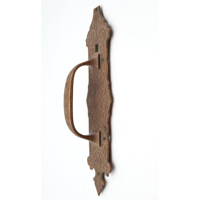 Antique 12.125 In. Bronze Victorian Door Pull For Sale - Image 6 of 8