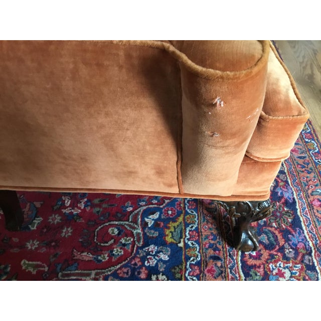 1930s Vintage Velvet Sofa For Sale In West Palm - Image 6 of 8