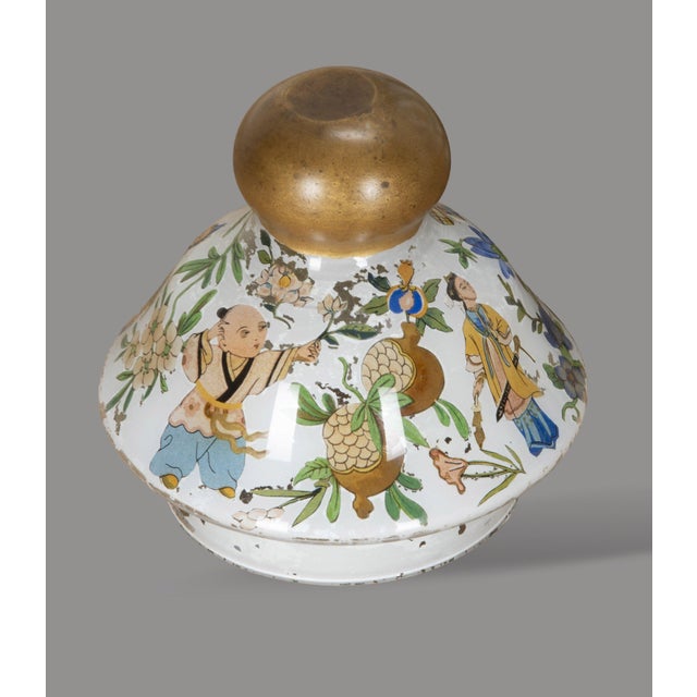 White Antique English Decalcomania Vases, 1840, Set of 2 For Sale - Image 8 of 16