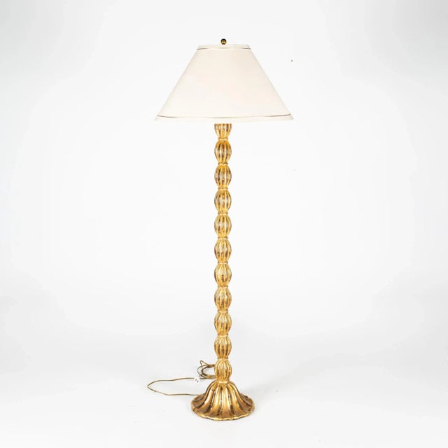 Contemporary Gold Painted Floor Lamp For Sale - Image 3 of 7