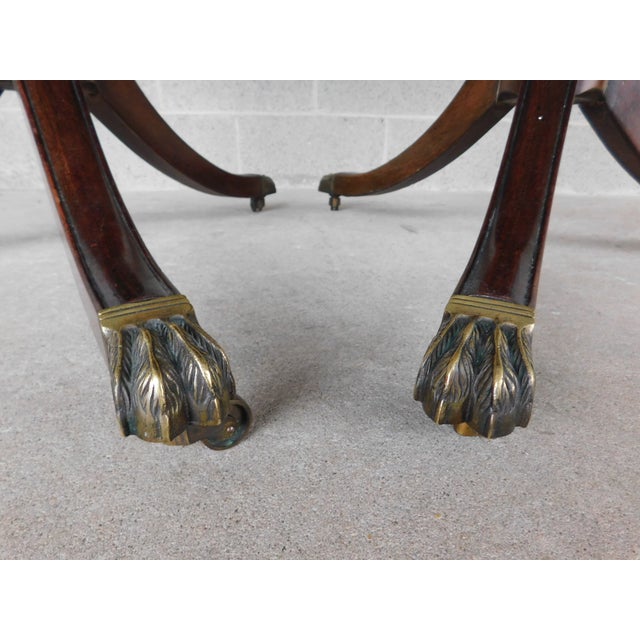 Brown Kittinger Regency Style Mahogany Double Pedestal Dining Table For Sale - Image 8 of 17