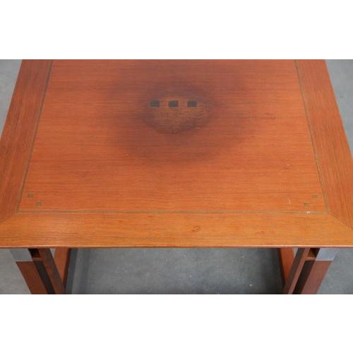 Wood Art Deco Decoforma Series Square Side or Coffee Table from Schuitema For Sale - Image 7 of 18