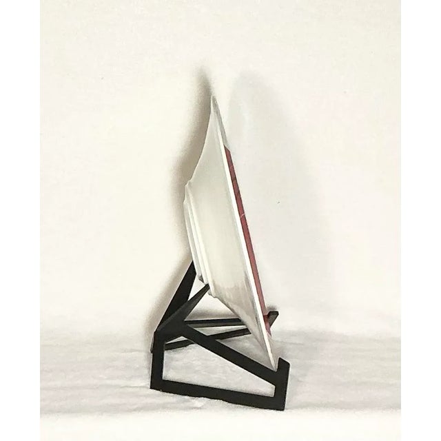 Italian Marianne Weinberg - Benson Large Decorative Charger Plate Centerpiece Red Star Design, Artist Signed - Circa 80s For Sale - Image 3 of 12