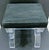 Mid-Century Modern Vintage Lucite and Black Upholstery Thick Curved Legs X-Style Vanity Stool For Sale - Image 3 of 10