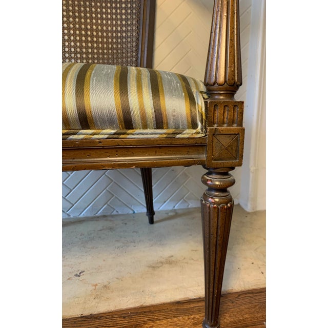 Brown Vintage Cane Back Tub Chair For Sale - Image 8 of 13