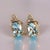 Natural Aquamarine Diamond Earrings 14k Y Gold 1.85 TCW Certified For Sale In New York - Image 6 of 13