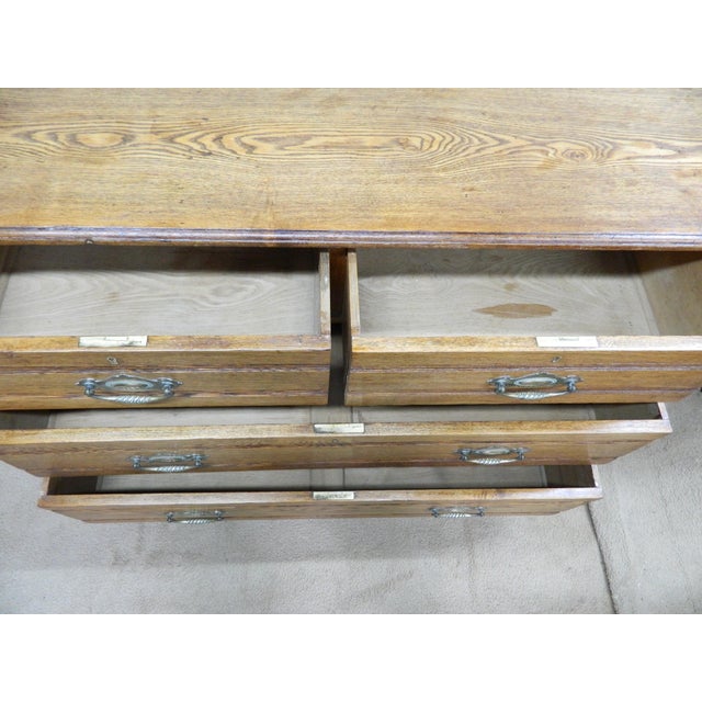 Edwardian Oak Chest of Drawers, 1890s For Sale - Image 14 of 18