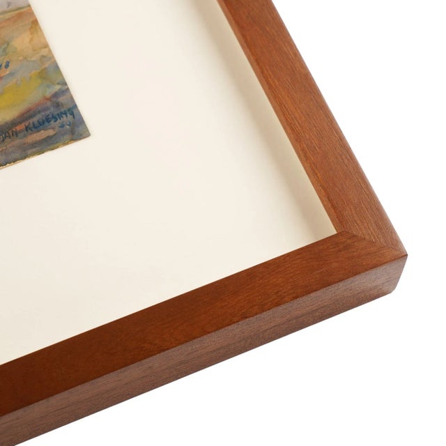 1930s Watercolor Landscape by Herman Kloesing, C. 1930 For Sale - Image 5 of 6