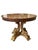 Mid 20th Century Impressive Regency Burled Fruitwood Pedestal Center Table With Gilded Dolphin Base For Sale In New York - Image 6 of 14