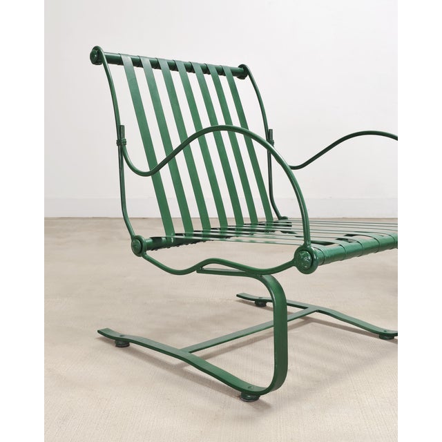 Set of Four o.w. Lee Iron Garden Lounge Chairs and Two Ottomans For Sale - Image 15 of 18