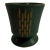 1950s McCoy Green Pedestal Planter | Mid Century Modern Footed Ceramic Cachepot For Sale