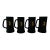1960s the Playboy Club Matte Black & Gold Glass Beer Steins - Set of 4 For Sale
