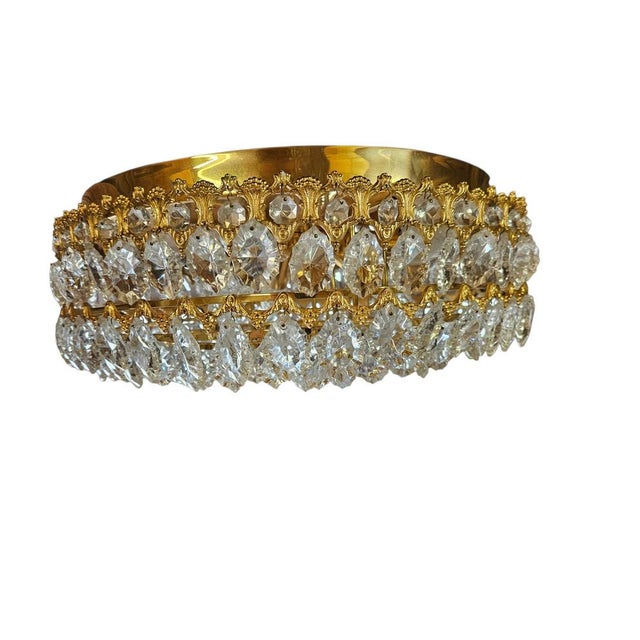 Hollywood Regency Hollywood Regency German Ceiling Light from Palwa, 1970s For Sale - Image 3 of 9