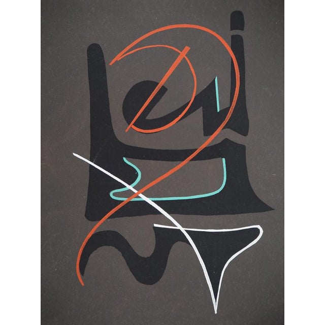 César DOMELA (1900-1992) Abstract writing, 1952 Lithograph and stencil (Atelier Renson Fils) Unsigned On vellum 23.5 x 20...