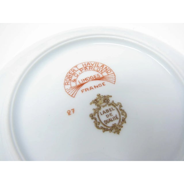 Vintage Robert Haviland & C. Parlon Limoges Porcelain Demitasse Tea or Coffee Set With Gold Decoration - 24 Pieces For Sale - Image 12 of 13