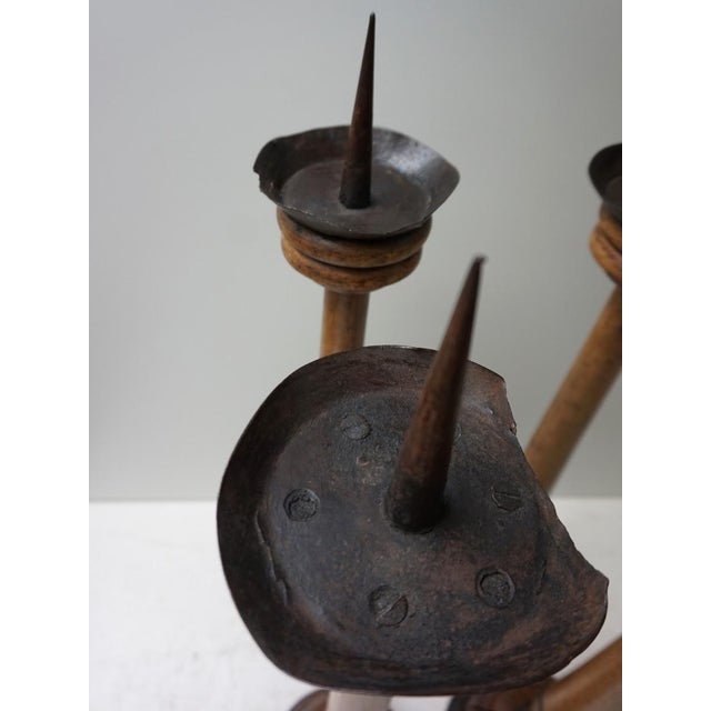 Large Antique French Wooden Candlesticks, 19th Century, Set of 4 For Sale - Image 15 of 18