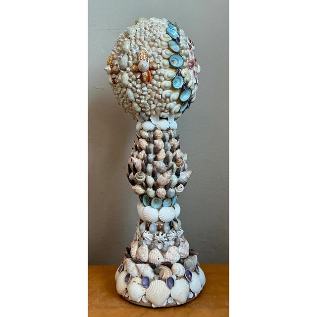 Vintage Seashell Encrusted Sculpture For Sale - Image 9 of 12