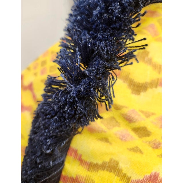 Set of 2 Designer Decorative Pillows – Design Legacy | Ikat Stripe For Sale - Image 4 of 4