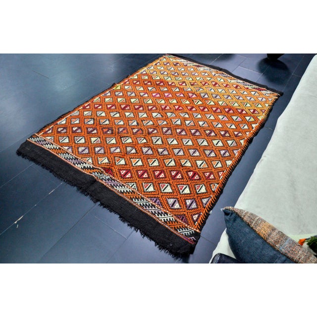 1960s Turkish Anatolian Handmade Kilim rug in Turkish Tribal Decorative Kilim, Vintage Kilim, Turkish Vintage Anatolian...