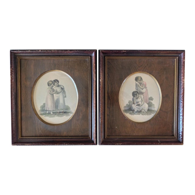 Pair of Vintage Framed Prints For Sale