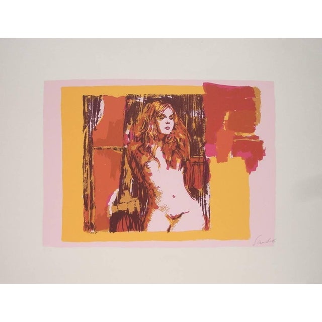 Crazy Horse No.7 - Front View of Nude Female is an original color serigraph realized by Nicola Simbari in 1976. Hand...