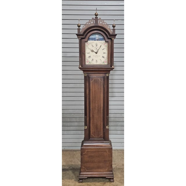 Store Item: Colonial Aaron Willard Mahogany Grandfather Clock Henry Ford Museum Rocking Ship Description: Limited Edition...