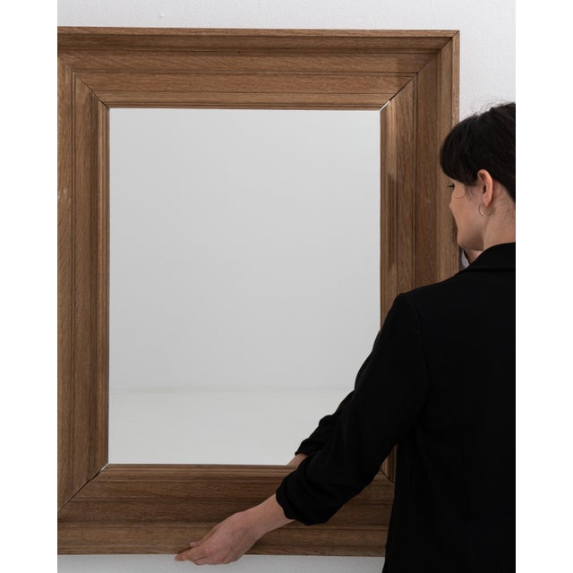 19th Century French Pair of Oak Wall Mirrors For Sale - Image 10 of 10